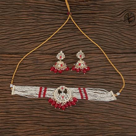 Indo Western Choker Necklace With Gold Plating