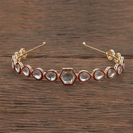 Indo Western Meenakari Hair Band With Gold Plating