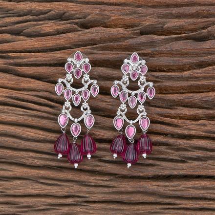Indo Western Classic Earring With Rhodium Plating