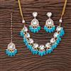 Indo Western Beads Necklace With Gold Plating