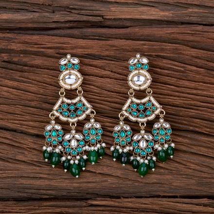 Indo Western Beads Earring With Gold Plating