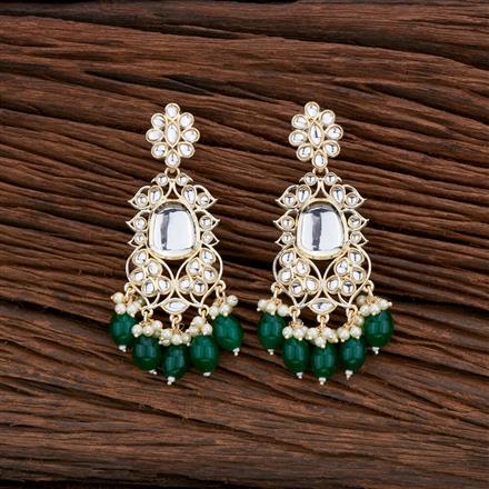 Indo Western Beads Earring With Gold Plating