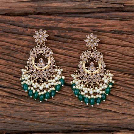 Indo Western Chand Earring With Mehndi Plating