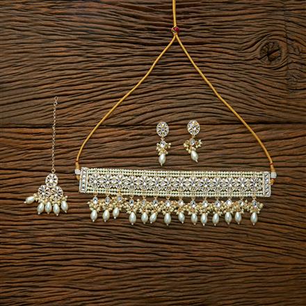 Indo Western Pearl Necklace With Gold Plating