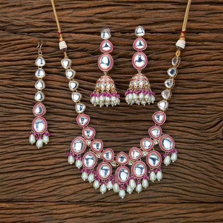 Indo Western Meenakari Necklace With Gold Plating