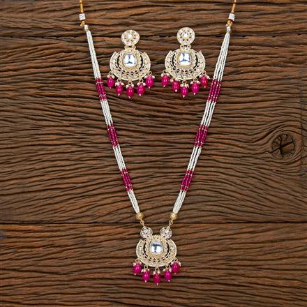 Indo Western Long Necklace With Gold Plating