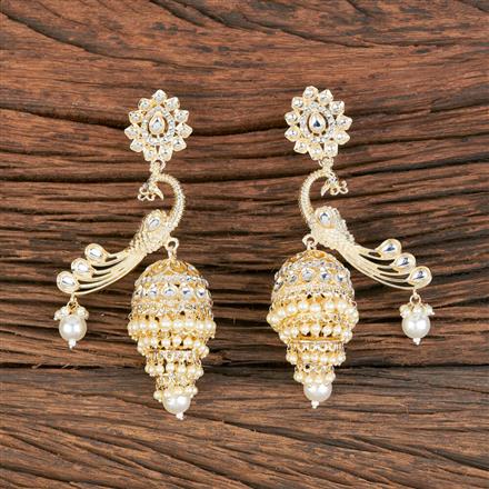 Indo Western Peacock Earring With Gold Plating