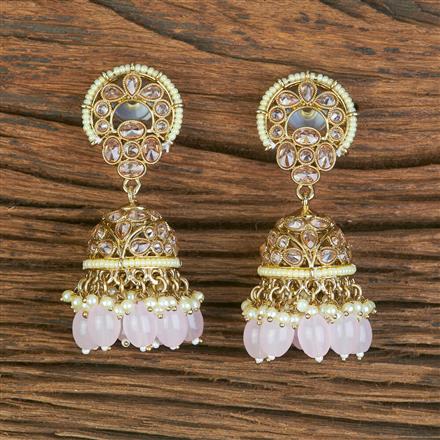 Indo Western Jhumki With Mehndi Plating