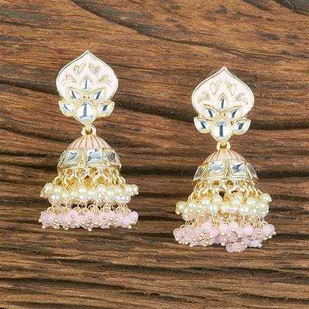 Indo Western Meenakari Earring With Gold Plating