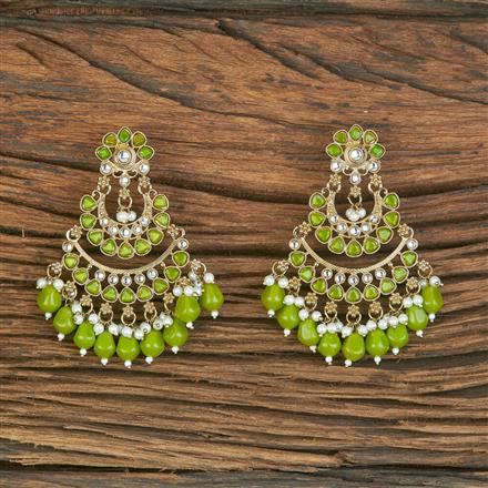 Indo Western Classic Earring With Mehndi Plating