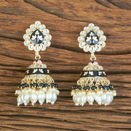 Indo Western Meenakari Earring With Gold Plating