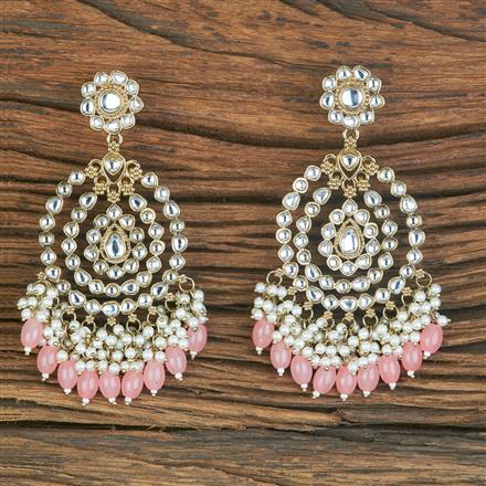 Indo Western Beads Earring With Mehndi Plating