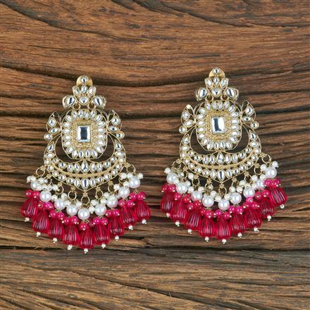 Indo Western Classic Earring With Mehndi Plating
