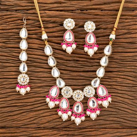 Indo Western Meenakari Necklace With Gold Plating