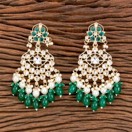 Indo Western Beads Earring With Gold Plating