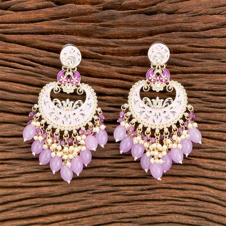 Indo Western Meenakari Earring With Gold Plating