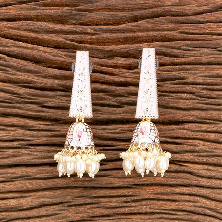 Indo Western Meenakari Earring With Gold Plating