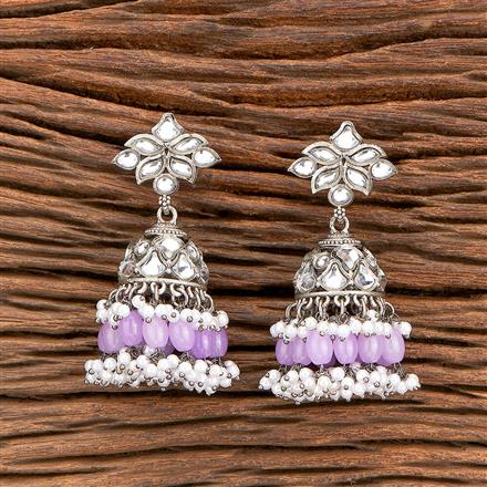 Indo Western Beads Earring With Oxidised Plating