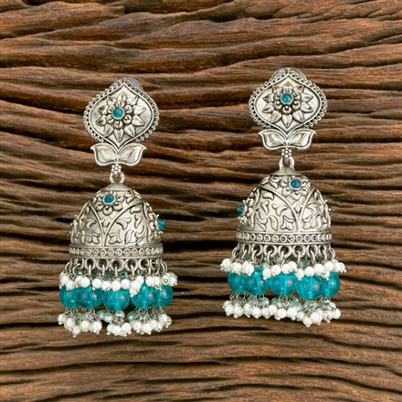 Indo Western Classic Earring with Oxidised Plating