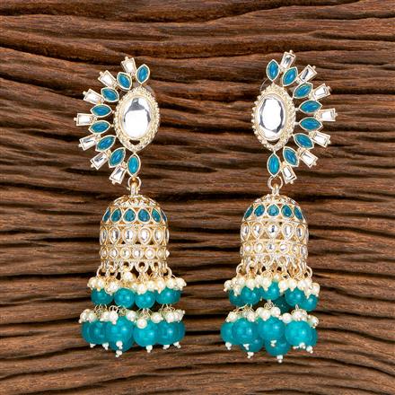 Indo Western Beads Earring With Gold Plating