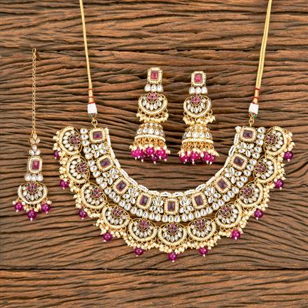 Indo Western Kundan Necklace With Gold Plating