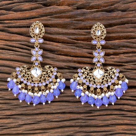 Indo Western Classic Earring With Mehndi Plating