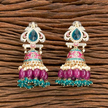 Indo Western Beads Earring With Gold Plating