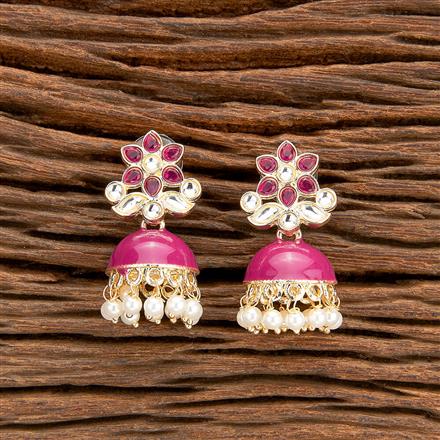 Indo Western Meenakari Earring With Gold Plating