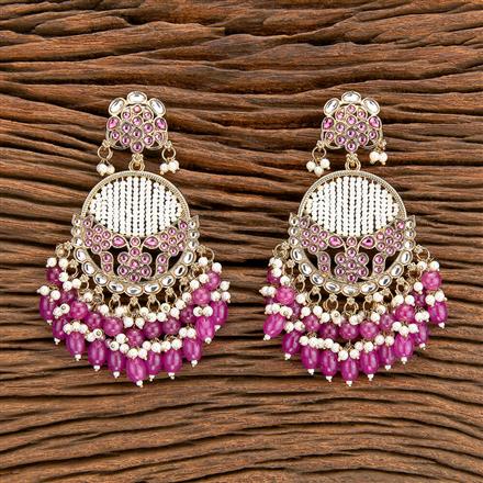 Indo Western Classic Earring With Mehndi Plating