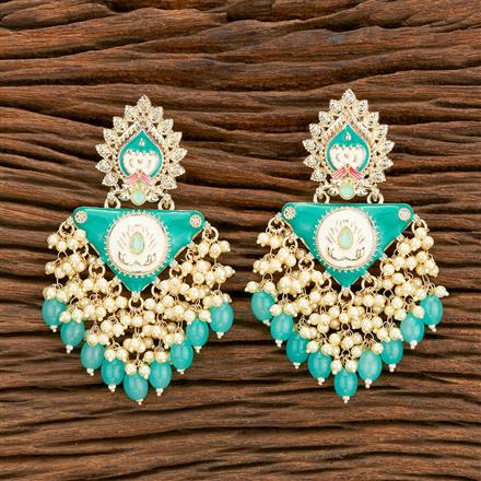 Indo Western Meenakari Earring With Gold Plating