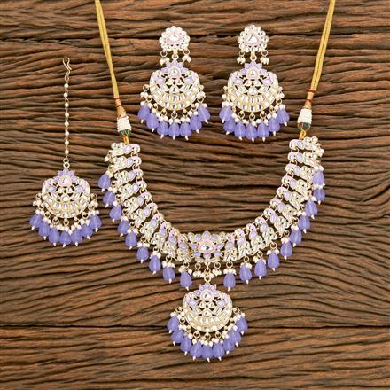 Indo Western Peacock Necklace With Gold Plating