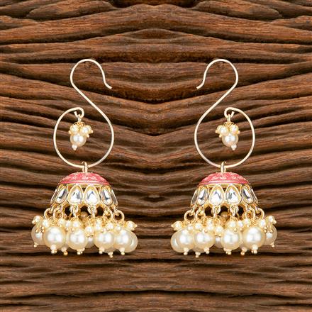 Indo Western Meenakari Earring With Gold Plating