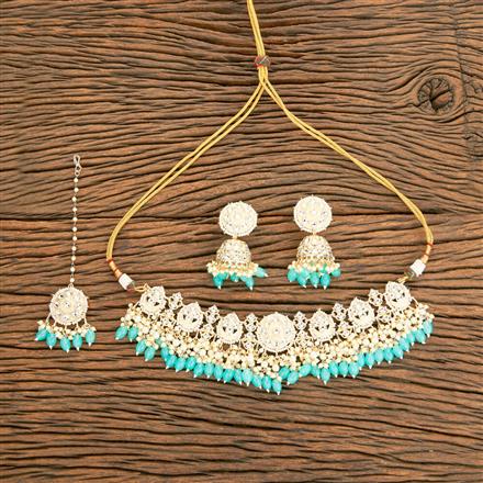 Indo Western Choker Necklace With Gold Plating