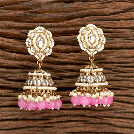 Indo Western Jhumki With Mehndi Plating