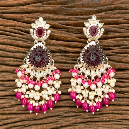Indo Western Beads Earring With Gold Plating