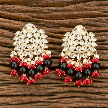 Indo Western Beads Earring With Gold Plating