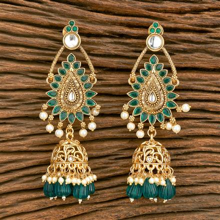Indo Western Jhumki With Matte Gold Plating