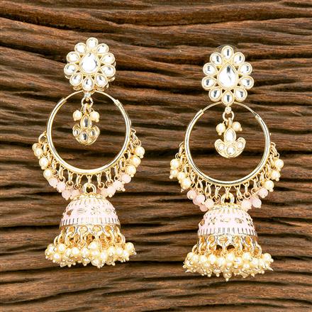 Indo Western Meenakari Earring With Gold Plating