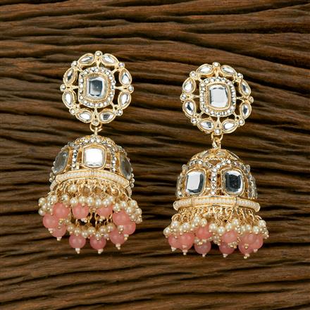 Indo Western Beads Earring With Gold Plating
