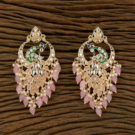 Indo Western Meenakari Earring With Gold Plating