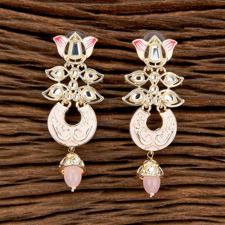 Indo Western Meenakari Earring With Gold Plating