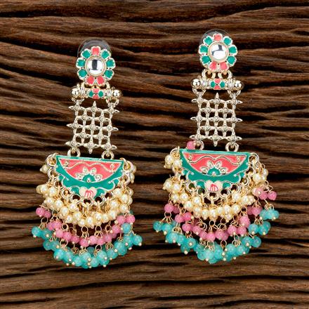 Indo Western Chand Earring With Gold Plating