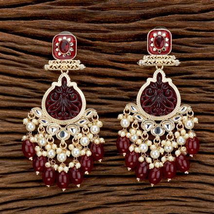 Indo Western Beads Earring With Gold Plating