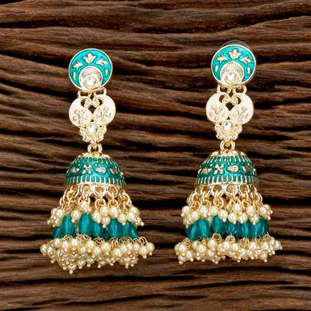 Indo Western Meenakari Earring With Gold Plating