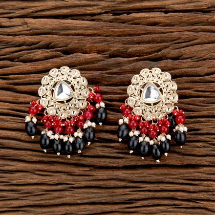 Indo Western Beads Earring With Gold Plating