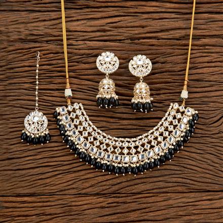Indo Western Pearl Necklace With Gold Plating
