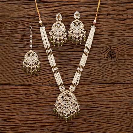 Indo Western Long Necklace With Gold Plating
