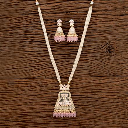 Indo Western Long Necklace With Gold Plating