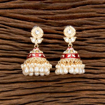 Indo Western Pearl Earring With Gold Plating