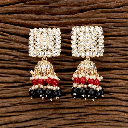 Indo Western Beads Earring With Gold Plating